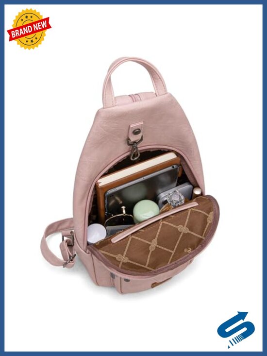 Convertible Sling Backpack Crossbody for Women Adjustable Strap Hiking Travel main image 4